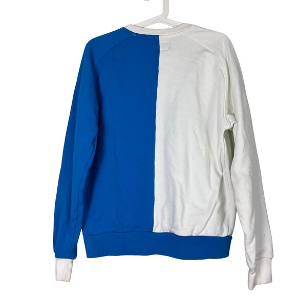 Cookies Split Logo Crewneck Sweatshirt Small Blue White Streetwear Skater Y2K - Picture 2 of 6